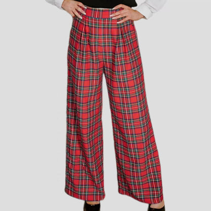 Women's Fashion Casual Lattice Loose Pants