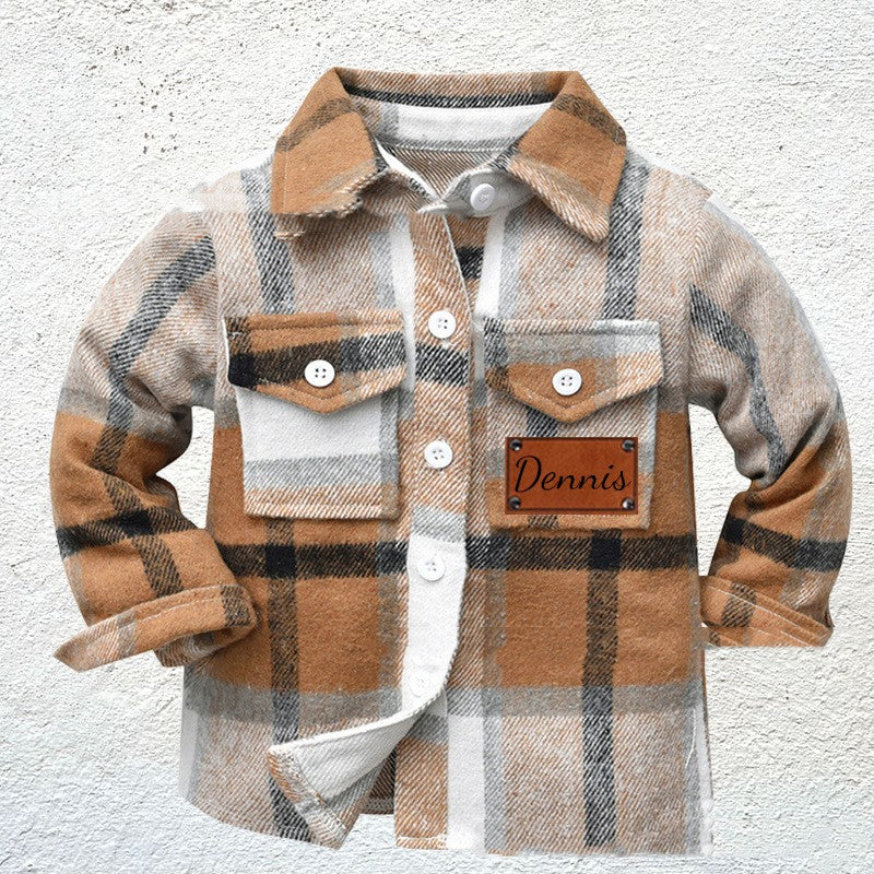The Heritage Check: Children’s Patchwork Flannel Checkered Shirt