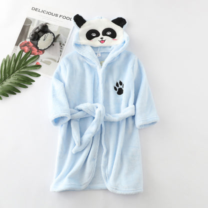 The Enchanted Hood: Girls’ Flannel Lace-Up Bathrobe