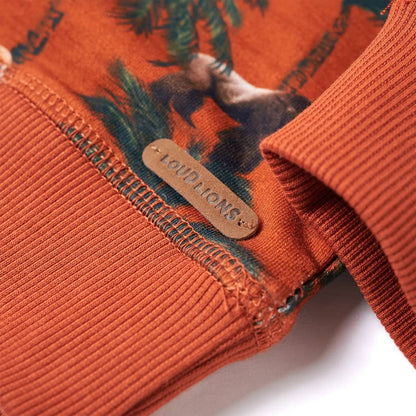 The Rust Rustle: Light Rust Brown Technical Sweatshirt