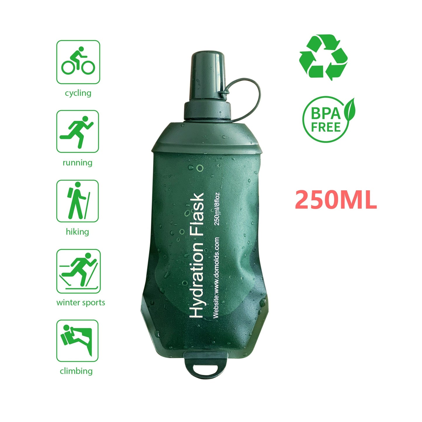 Tactical Pouch: Army Green Soft Sports Water Bag