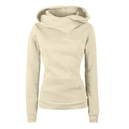 Irregular Hooded Sweater Long Sleeve Women