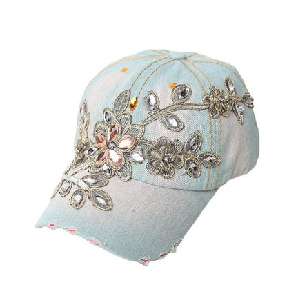 European And American Style Casual All-match Gold Silk Flower Cowboy Hat