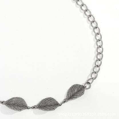 Leaf Style Waist Chain Retro Paired With Denim Skirt And Pants