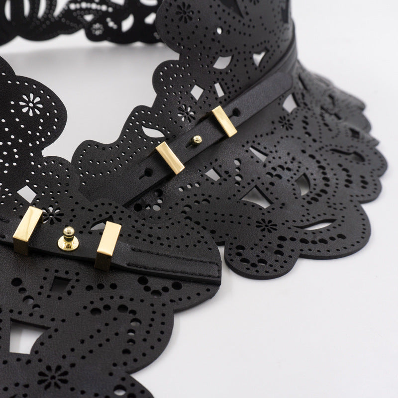 Women's Cowhide Belt Decoration Fashion Girdle Match With Coat Waist-tight Leather Belt