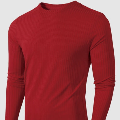 Striped Fabric Men's High Elastic Breathability Long Sleeve