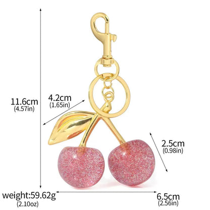 Alloy Three-dimensional Car Key Ring Cherry Women's Bag Pendant