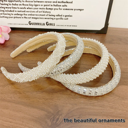 Heavy Industry Light Luxury New High-grade High-definition Pearl Headband