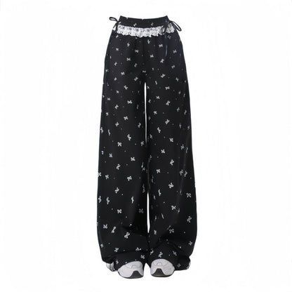 Casual Pants Women's Autumn Retro Lace