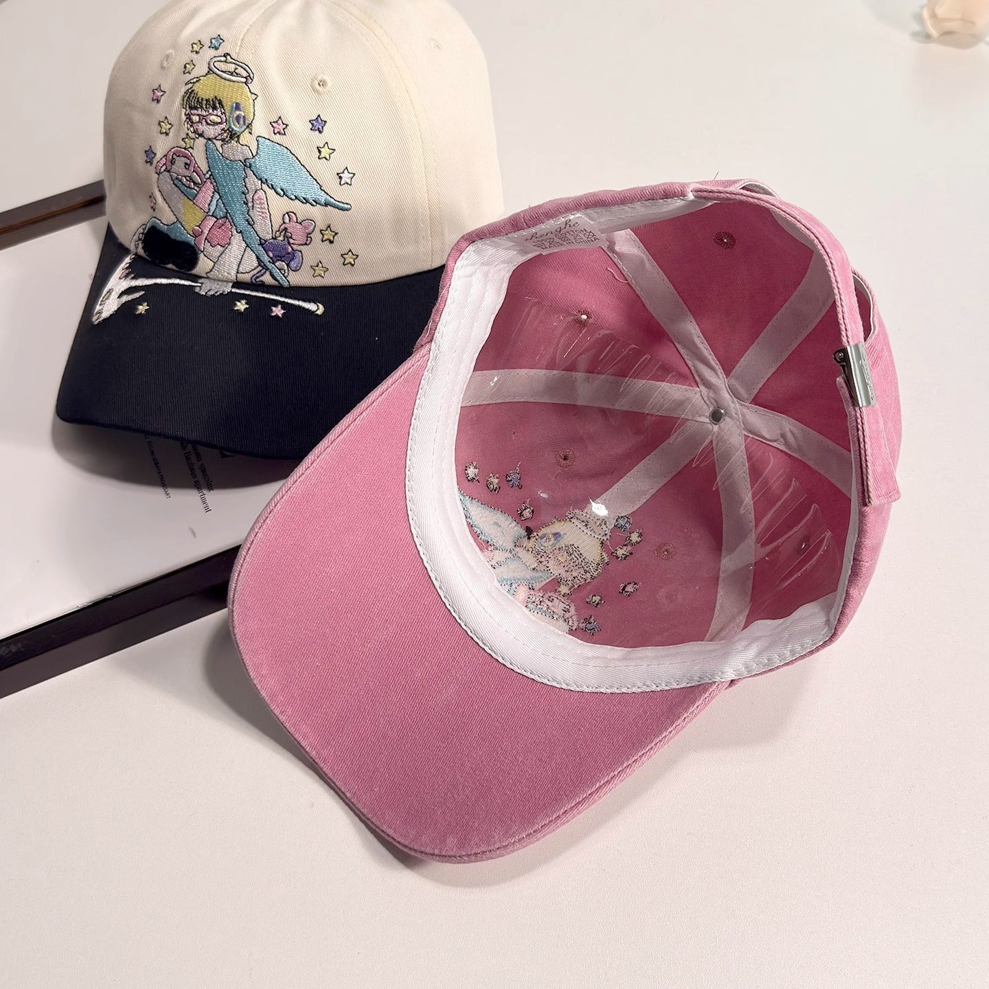 Mu Nan Orange Retro American Baseball Hat Adjustable