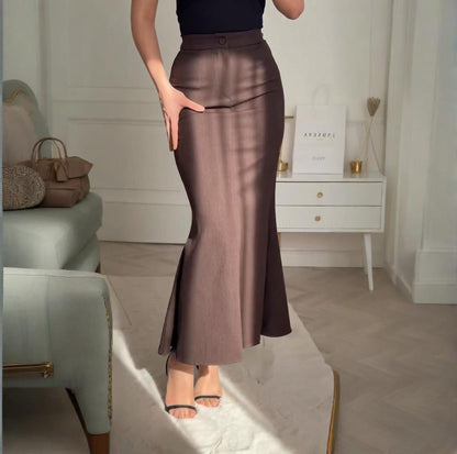 Long A-line Skirt, Versatile Mermaid Skirt, Mermaid Skirt, Elegant Women's Clothing