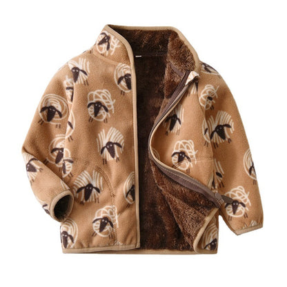 Unisex Arctic Plush Fleece Utility Jacket
