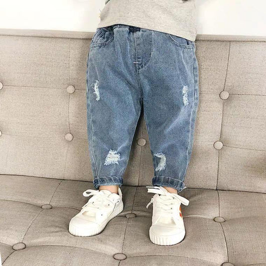 Fashion Personality Boys Western Style Daddy Pants Rugged Youthful Charm