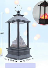 Fireplace flame lamp black