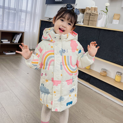 The Cloud Thickened: Mid-Length Cute Thickened Down Jacket