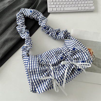 Women's Polyester Pleated Flip Shoulder Bag