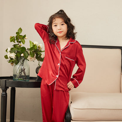 The Silk Loungewear: Thin Long Sleeve Silk Pajama Suit