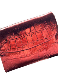 Dark Red Crocodile Pattern