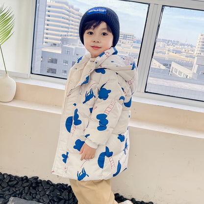 The Cloud Thickened: Mid-Length Cute Thickened Down Jacket