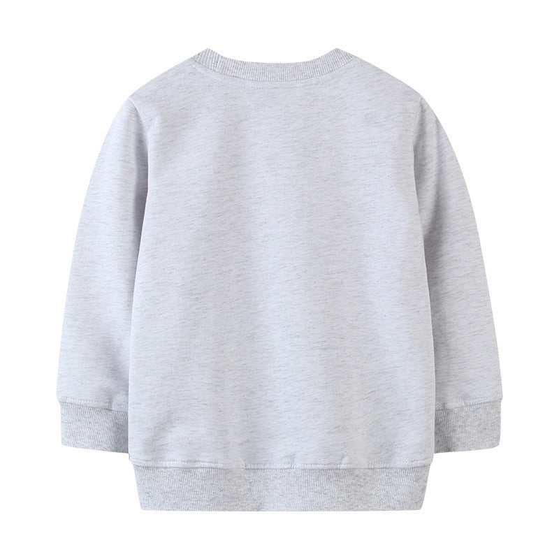 Prehistoric Motif Cotton Graphic Sweatshirt