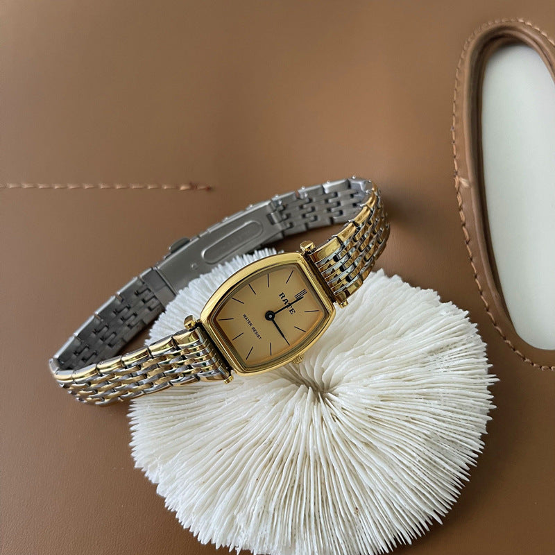 Retro Wine Barrel Steel Watch Women