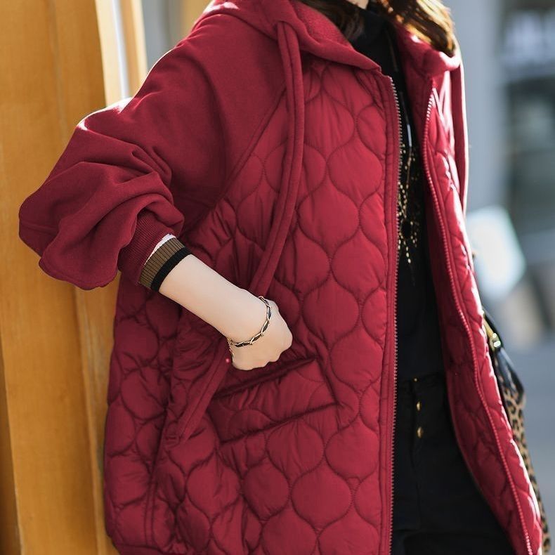 Hooded Fleece Cotton-padded Jacket Thick Coat Cotton-padded Jacket Loose Fashion Women's Wear