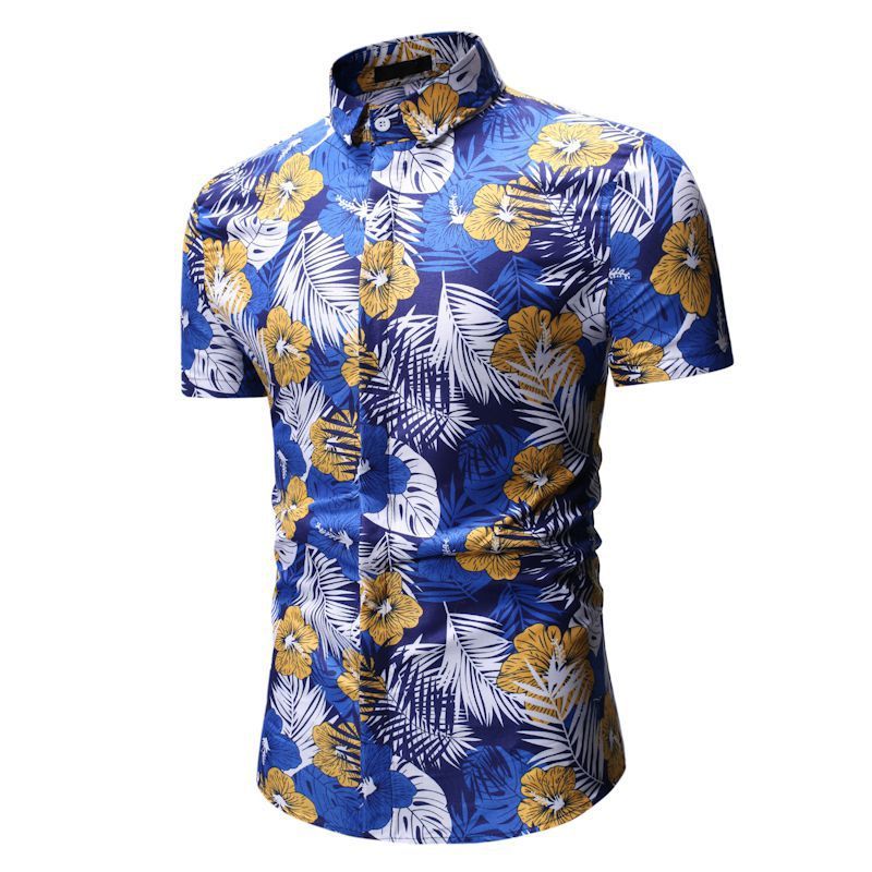 Lush Summer Beach Short Sleeve Floral Fashion Shirt