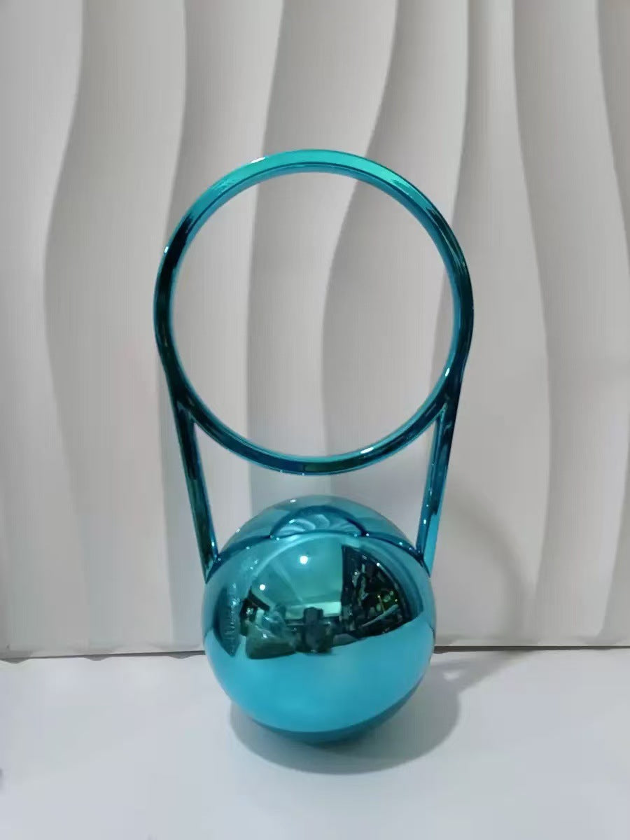 Ball Electroplating Handle PVC Dinner Bag