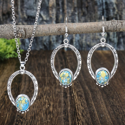 New Vintage Earrings Necklace Exquisite Fashion Necklace Bohemian Party Accessories