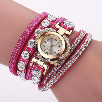 Personality Heart Shape With Diamond Dial Multi-color Bracelet