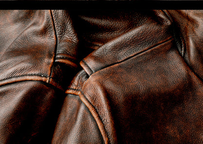 Motorcycle Short Stone Wash Worn Coat Distressed Biker Aesthetic
