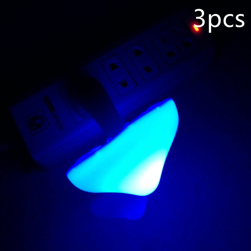 LED Mushroom Night Light | EU/US Plug-In Light Sensor Wall Lamp for Bedroom & Home Décor