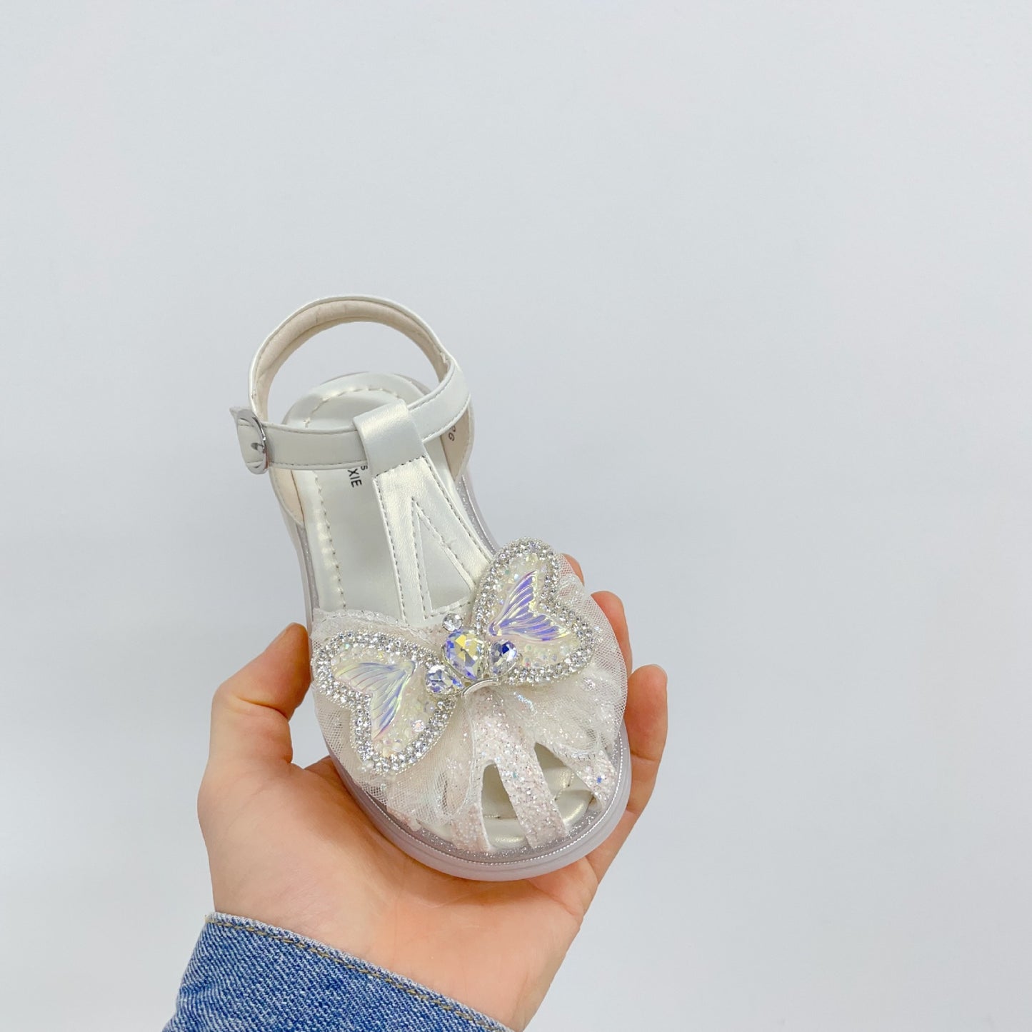 Sweet Western Style Mermaid Tail Bowknot Baby Hollow Out Bird's Nest Sandal