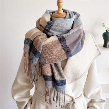 Unisex Autumn And Winter All-matching Tassel Scarf