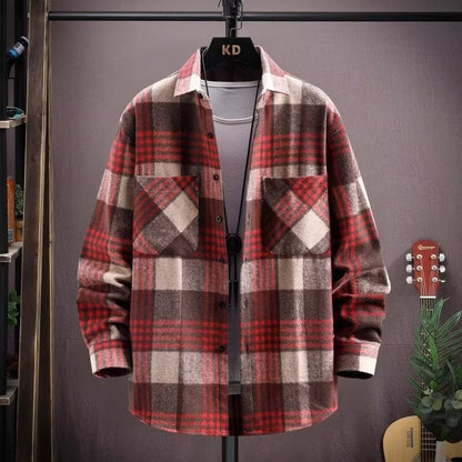 Handsome Lapels Shirt Coat Trendy Men