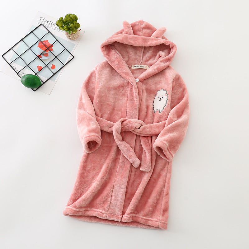 The Hooded Flannel: Boys’ Home Wear Bathrobe