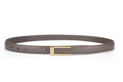 Cowhide Retro Black All-match Decorative Skirt Suit Jeans Leather Thin Belt