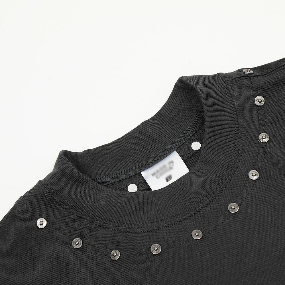Metal Decorative Rivets T-shirt For Men