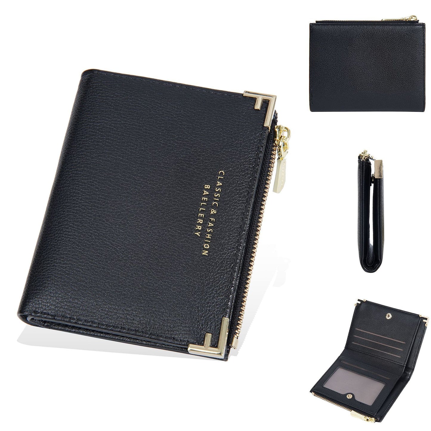 Women's Wallet Short Multiple Card Slots Zipper Bag Coin Purse