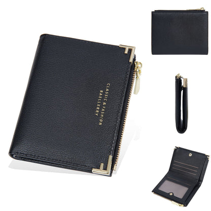 Women's Wallet Short Multiple Card Slots Zipper Bag Coin Purse