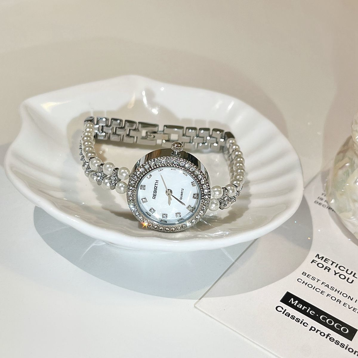 Women's Bracelet Vintage Freshwater Pearl Watch