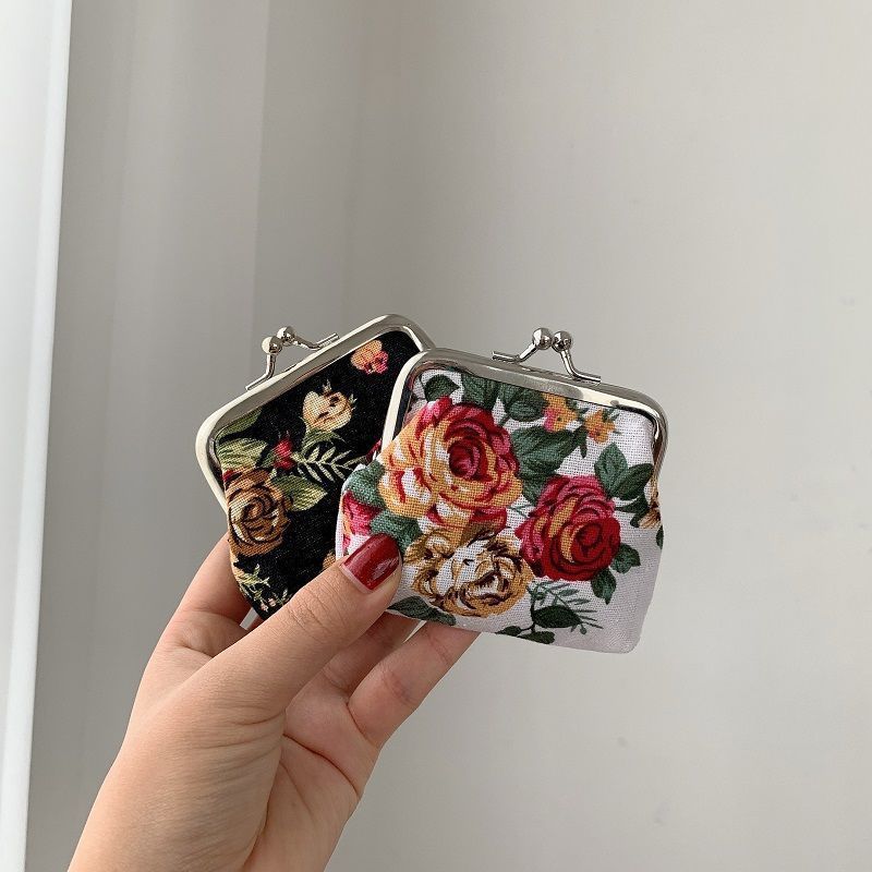 Retro Mini Canvas Coin Purse