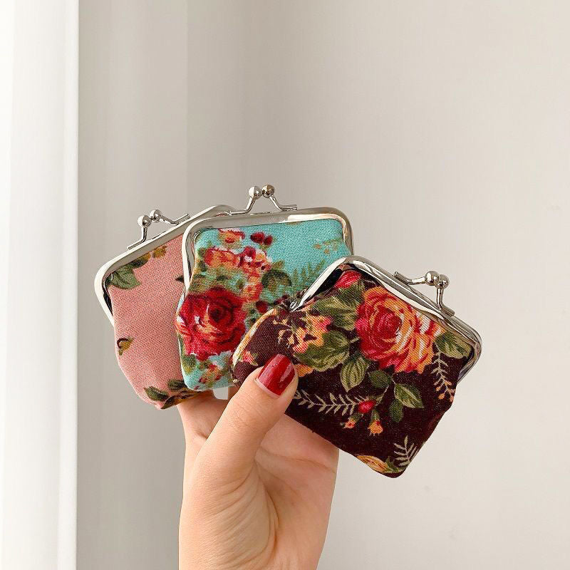 Retro Mini Canvas Coin Purse