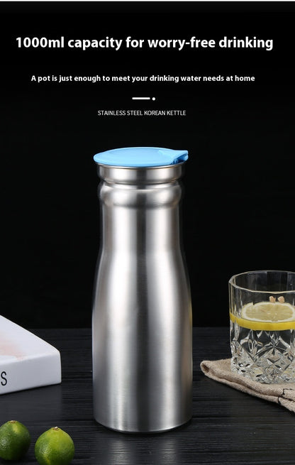 Minimalist Pitcher: Single-Layer Stainless Steel Cold Bottle