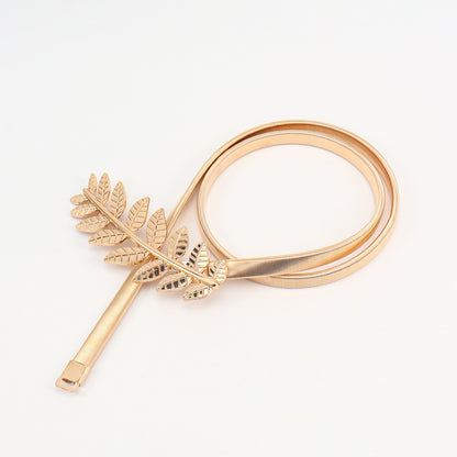 Metal Waist Chain Ladies Elastic Personality Buckle Matching Dress Long Sweater Elegant Graceful