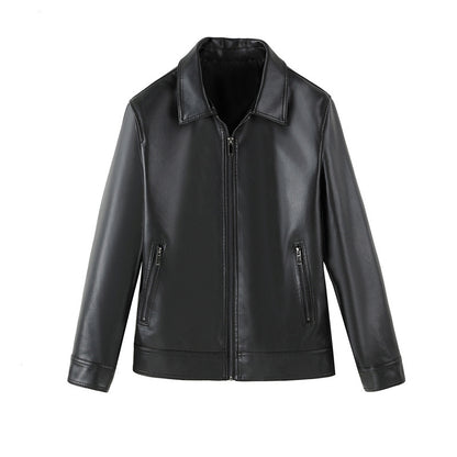 Leather Lapel Light Business Mens Jacket Professional Lightweight