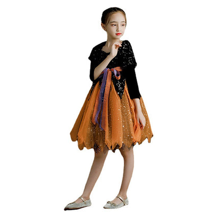 The Midnight Gown: Halloween Children’s Occasion Dress