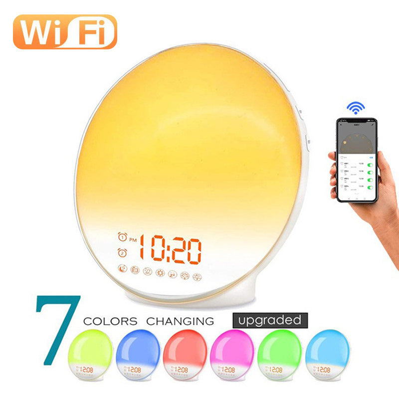 Smart Wake-up Light Alarm Clock Mobile APP Control Simulated Sunrise