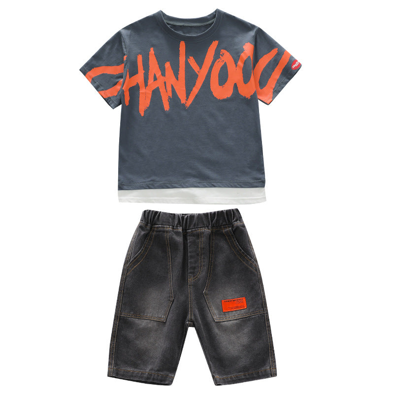 The Trendy Kinetic: Big Boy’s Short-Sleeve Trendy Suit T-Shirt