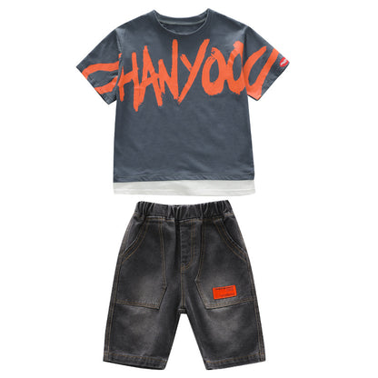 The Trendy Kinetic: Big Boy’s Short-Sleeve Trendy Suit T-Shirt